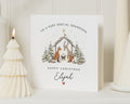 Grandson Christmas Card, Personalised Christmas Card for Grandson, Cute Woodland Nativity Card, Happy Christmas Card for Grandson