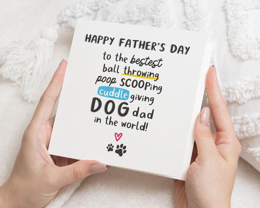 Fathers Day Card from the Dog, Funny Fathers Day Card, Dog Dad Card, Fathers Day Card for Him, Cute Dog Card, Personalised Card