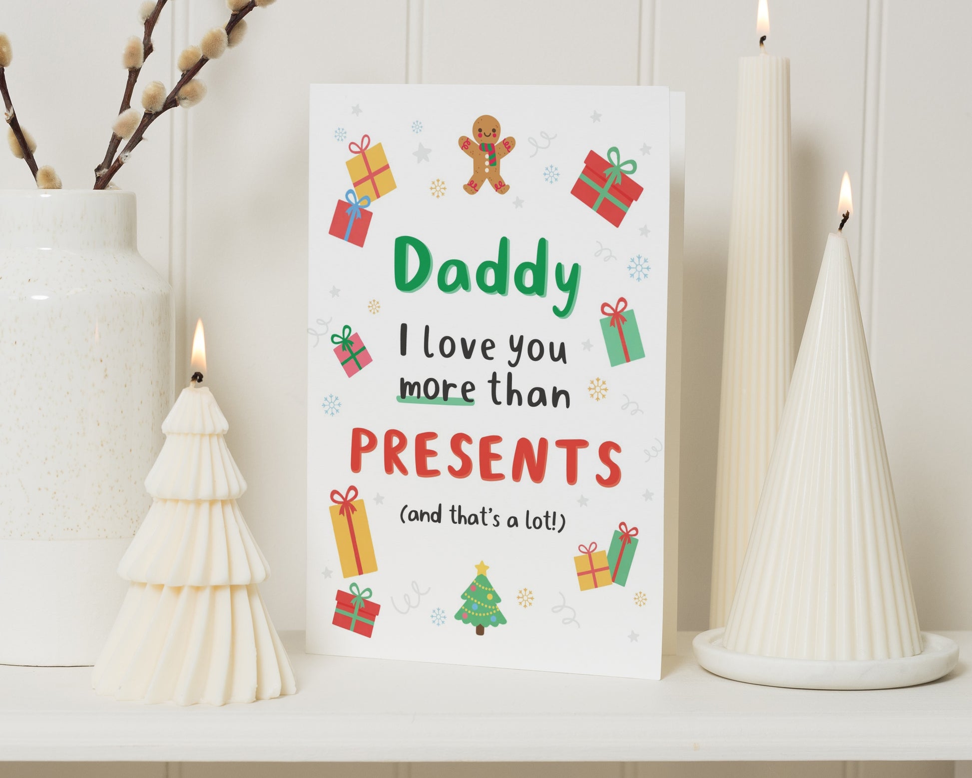 Daddy Christmas Card, Dad Christmas Card, Christmas Card for Dad, Christmas Card from Kids, Cute Christmas Card for Daddy, Funny Xmas Card