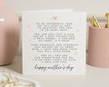 Mother's Day Card for Mum, Mum Poem Mother's Day Card, Card for Her, Best Friend Mum Card, Heart Mother's Day Card