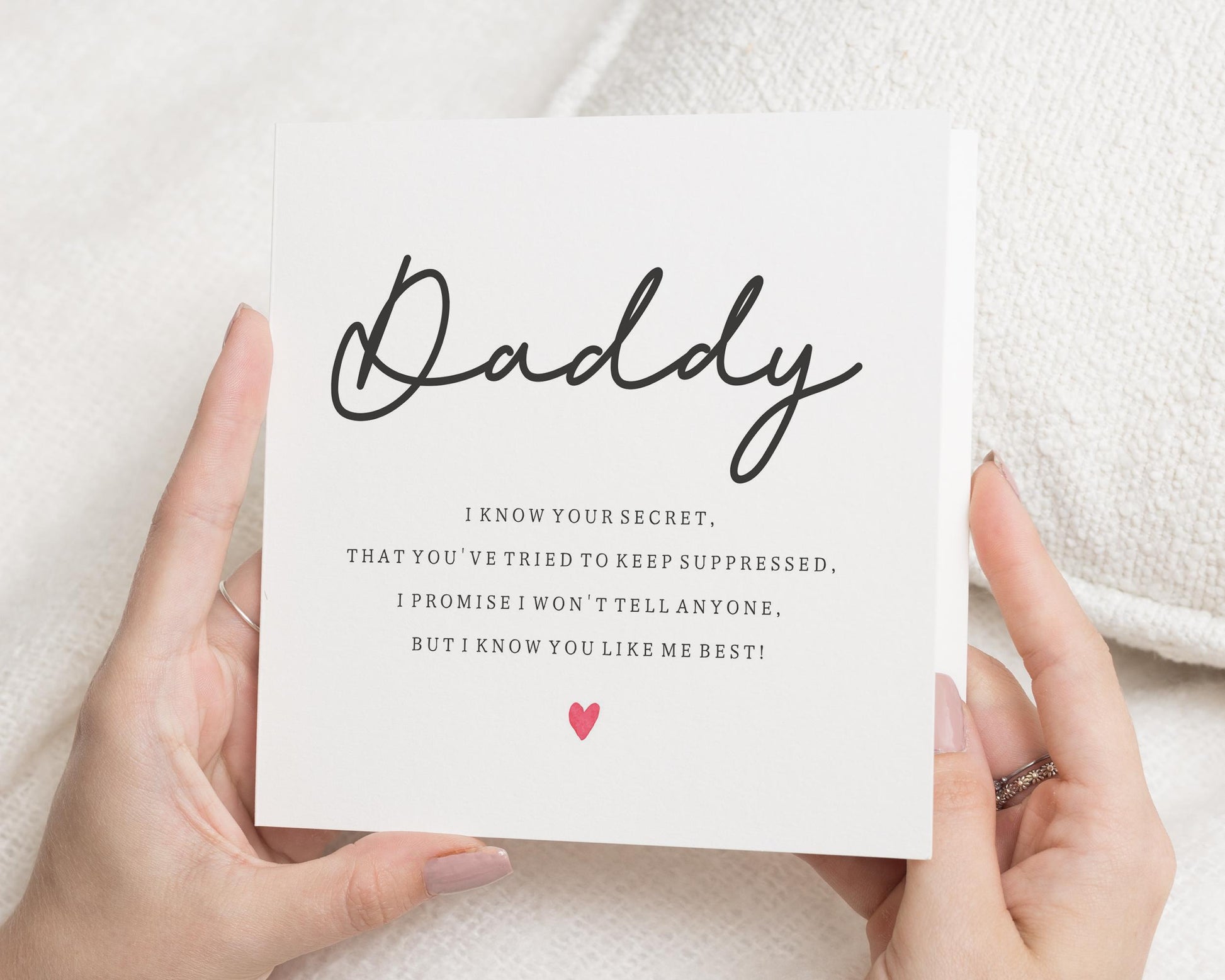 Fathers Day Card for Daddy, Birthday Card for Daddy, Card from Daughter, Cute Card for Dad, Personalised Daddy Card