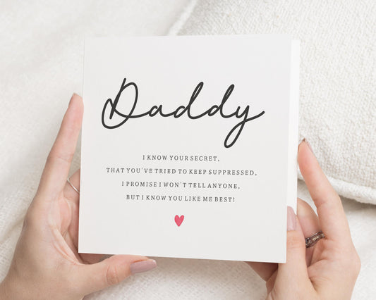 Fathers Day Card for Daddy, Birthday Card for Daddy, Card from Daughter, Cute Card for Dad, Personalised Daddy Card