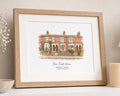 Personalised Watercolour House Portrait, First Home Print, New Home Gift, House Warming Gift, Custom Address Wall Art