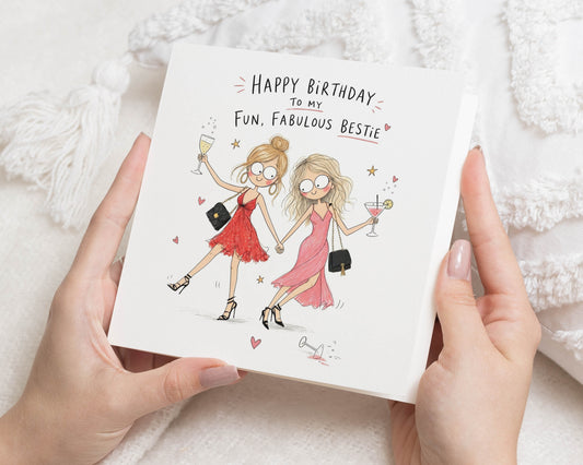 Birthday Card for Best Friend, Best Friend Birthday Card, Bestie Birthday Card, Birthday Card for Friend, Birthday Card for Her, Fun Card