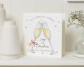 Anniversary Card for Couple, Personalised Anniversary Card, Special Couple Card, Happy Anniversary Card, Champagne Glasses Card