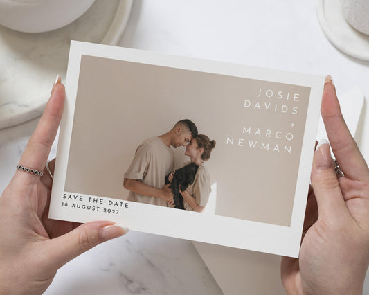 Personalised Save the Date Card, Photo Save the Date Card, Wedding Save the Date, Simple Save the Date, Custom Save the Date, Minimalist 
