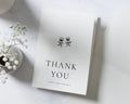 Personalised Wedding Thank You Cards, Wedding Thank You Cards, Minimal Thank You Cards, Folded Thank You Card for Wedding, Wine Glasses