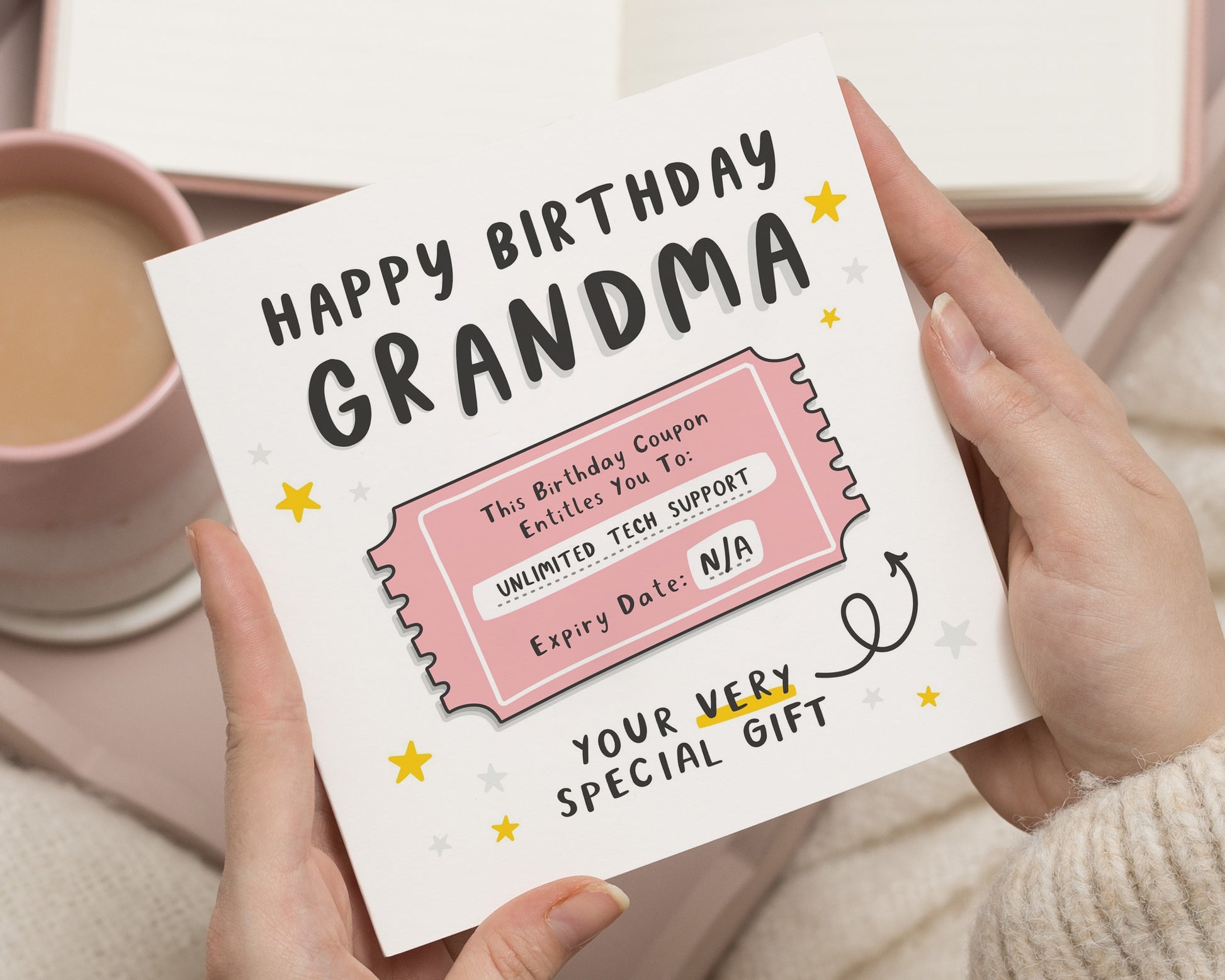 Birthday Card for Grandma, Funny Grandma Birthday Card, Tech Support Birthday Card, Birthday Cards for Her, Special Gift Card for Nan