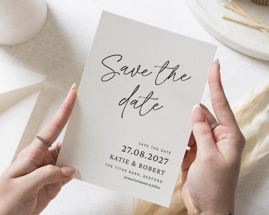 Personalised Save the Date Card, Wedding Save the Date Card, Simple Save the Date, Minimal Save the Date, Custom Save the Date Card, Modern