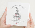 21st Birthday Card for Daughter, Personalised Birthday Card, Daughter 21st Card, Twenty First Birthday Card for Her, Champagne Card