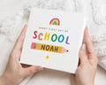 First Day of School Card, Personalised School Card, Rainbow School Card, Card for Boy, Card for Girl, Back to School Card, Cute Card