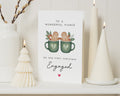 Personalised First Christmas Engaged Card for Fiancé, Christmas Card for Him, Engagement Card, Couples Christmas Card, Gingerbread Card