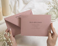 Dusty Pink Envelopes with Guest or Return Address Printing, C6, 5x7 or C5 Printed Wedding Invitation Envelopes (Peony)