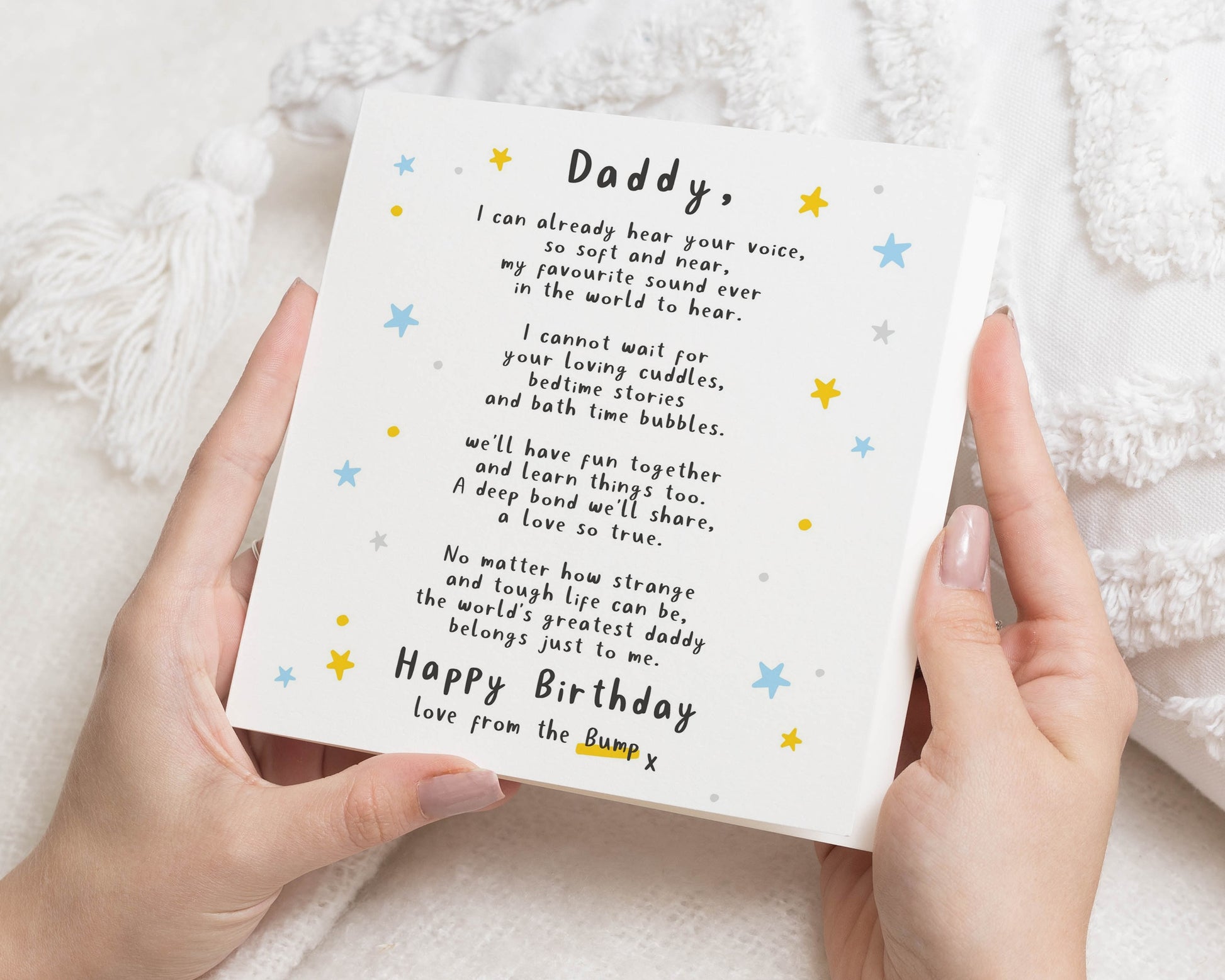 Birthday Card for Dad, Birthday Card from the Bump, Daddy Birthday Card, Dad to Be Birthday Card, Pregnancy Card, Poem Birthday Card