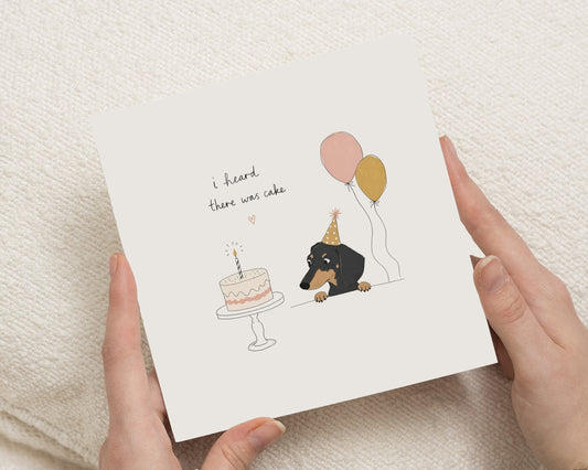 Funny Birthday Card, Dog Birthday Card, Dachshund Birthday Card, Sausage Dog Birthday Card, Birthday Card for Dog Lover, Cute Birthday Card