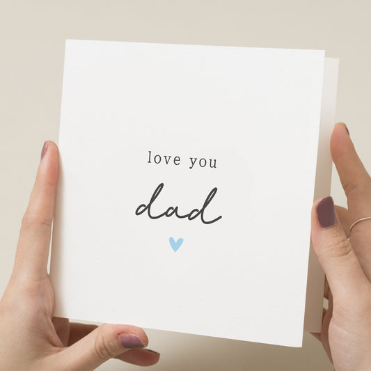 Simple Dad Fathers Day Card, Fathers Day Gift For Dad, Best Dad Card, Fathers Day Card From Son, From Daughter, Love You Dad Gift