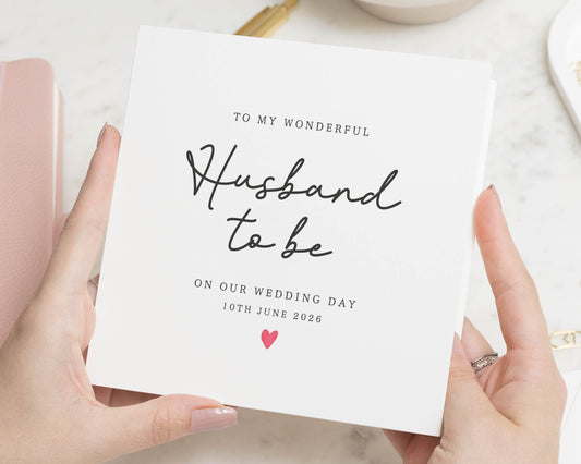 Wedding Day Card for Husband to Be, Husband to Be Card, Wedding Card for Groom, Personalised Wedding Day Card, On Our Wedding Day Card