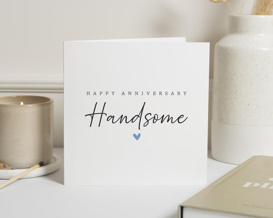 Anniversary Card for Him, Happy Anniversary Card, Husband Anniversary Card, Boyfriend Anniversary Card, Simple Anniversary Card