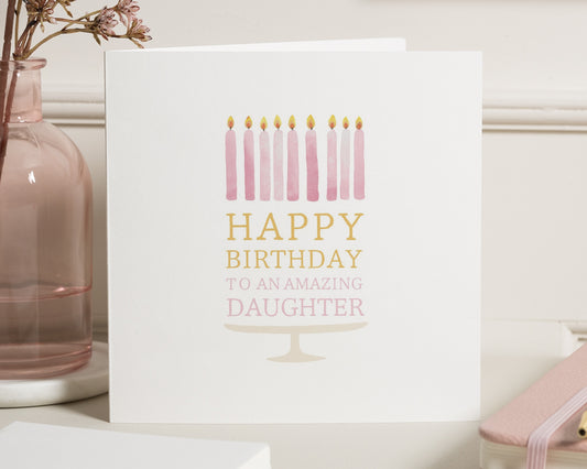 Birthday Card for Daughter, Happy Birthday Card, Birthday Cards for Girl, Simple Daughter Birthday Card, Amazing Daughter Card
