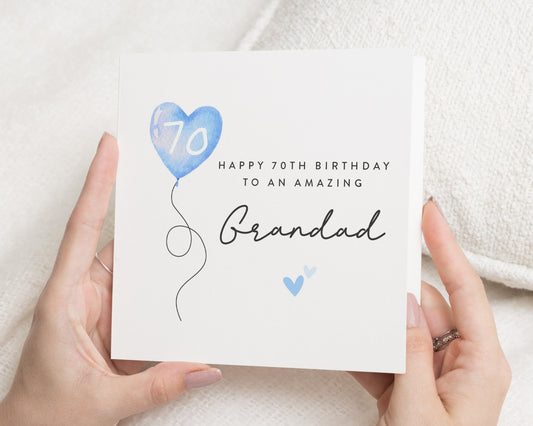 70th Birthday Card for Grandad, Grandad 70th Birthday Card, Birthday Card for Grandad, Seventieth Birthday Card for Him