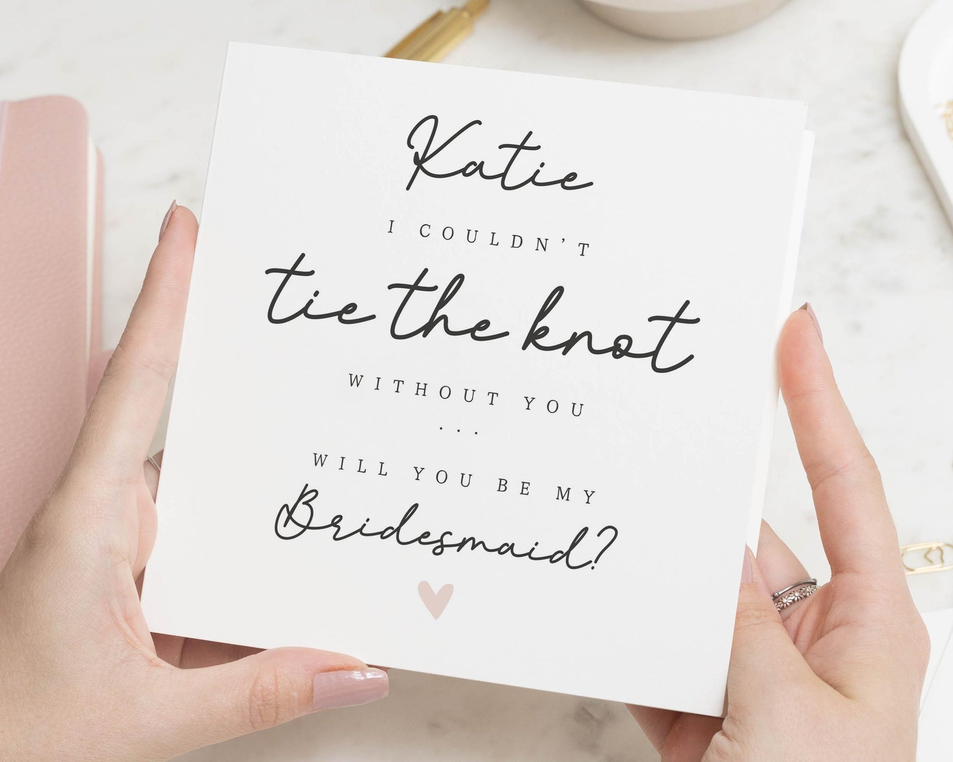Will You Be My Bridesmaid Card, Bridesmaid Proposal Card, Personalised Bridesmaid Card, Wedding Party Card, Tie The Knot Card