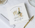 Golden Wedding Anniversary Card, 50th Anniversary Card for Mum and Dad, Personalised Champagne Card, Anniversary Card for Parents