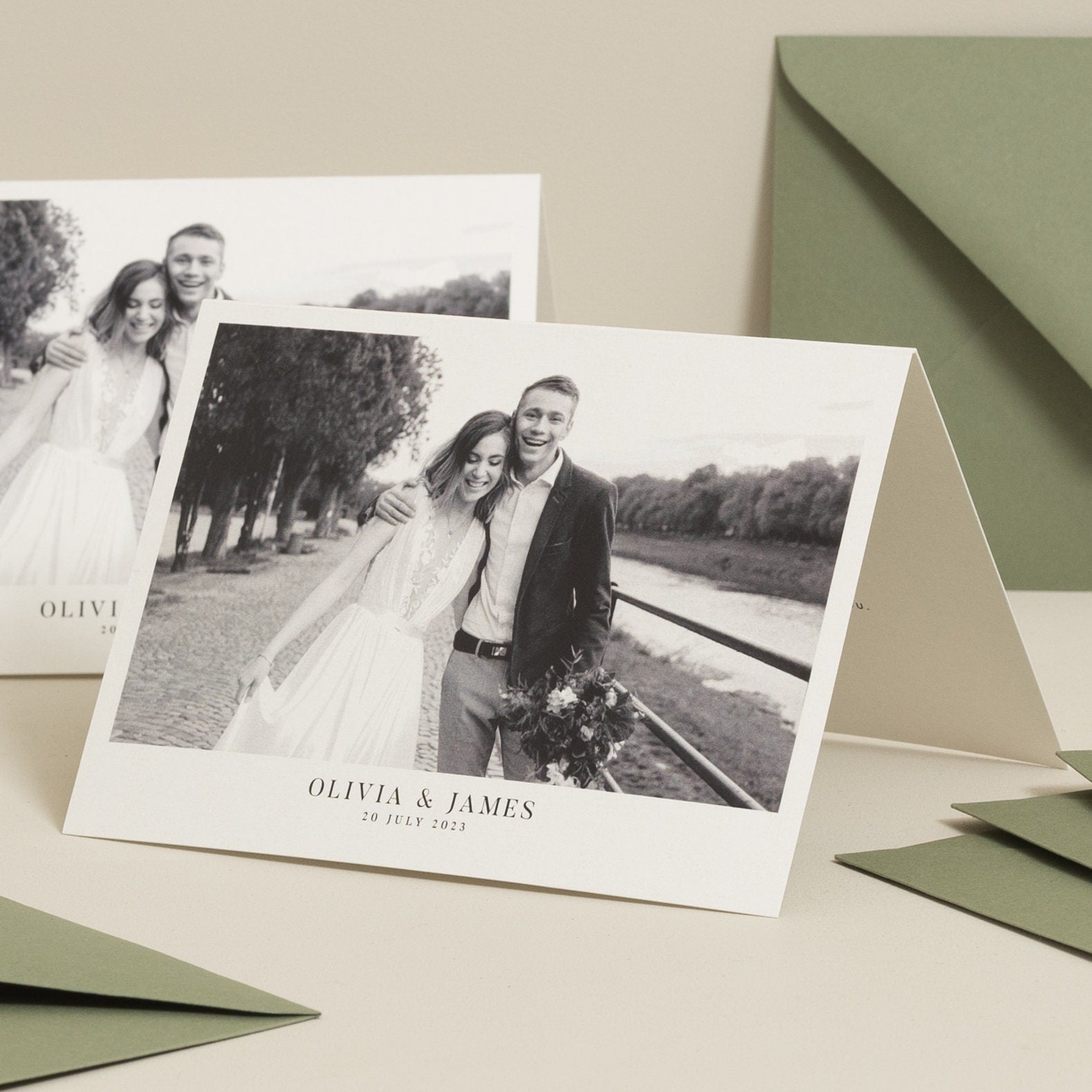 Wedding Thank You Cards, Thank You Wedding Pack, Simple Thank You Card, Wedding Thank You Cards With Photo, Thank You With Envelopes