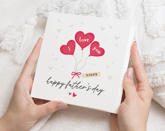 Fathers Day Card for Daddy, I Love You Daddy Card, Fathers Day Card from Kids, Cute Fathers Day Card, Personalised Fathers Day Card