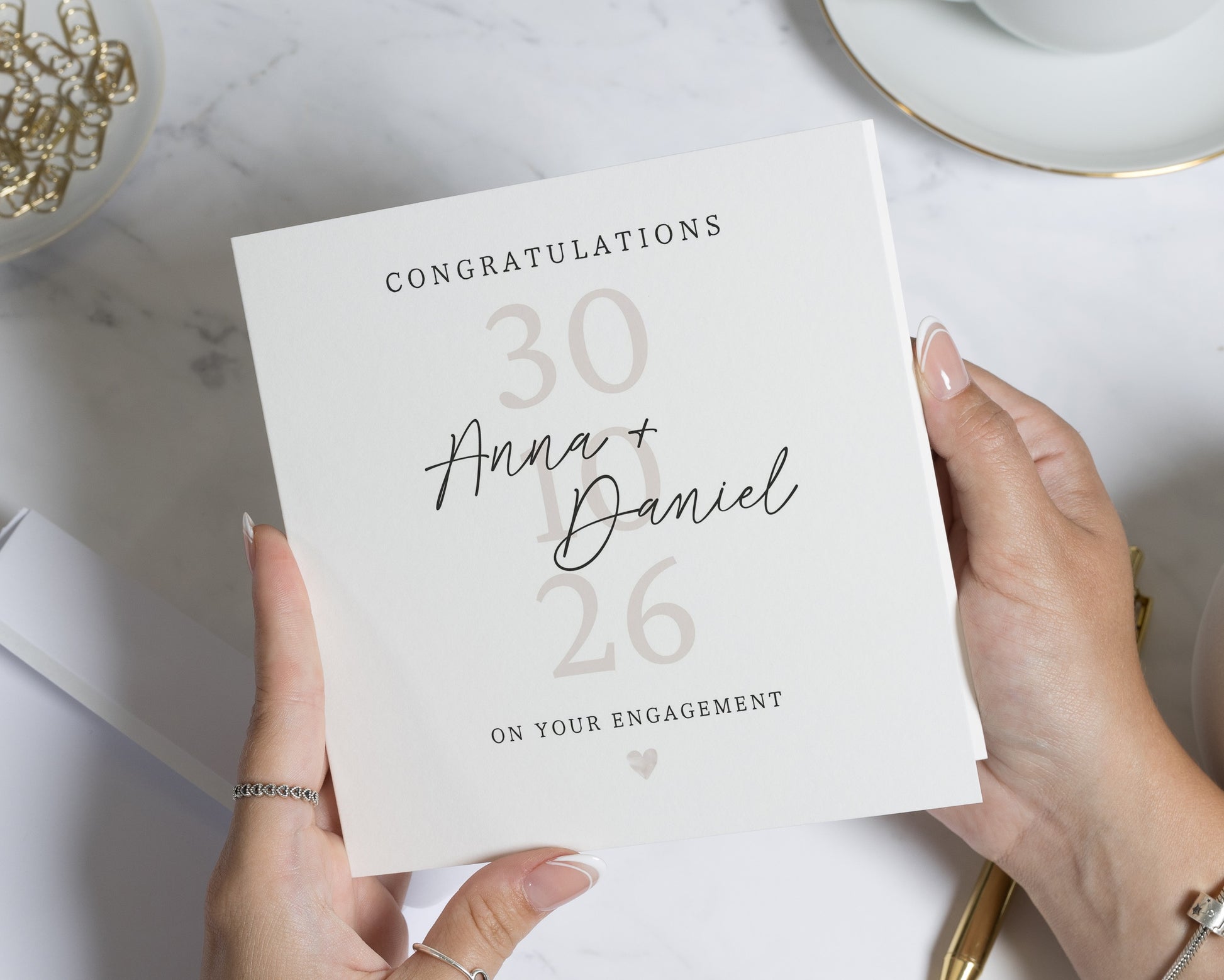 Engagement Card, Personalised Engagement Card, Engagement Card for Couple, Engagement Card for Her, Engagement Card for Him