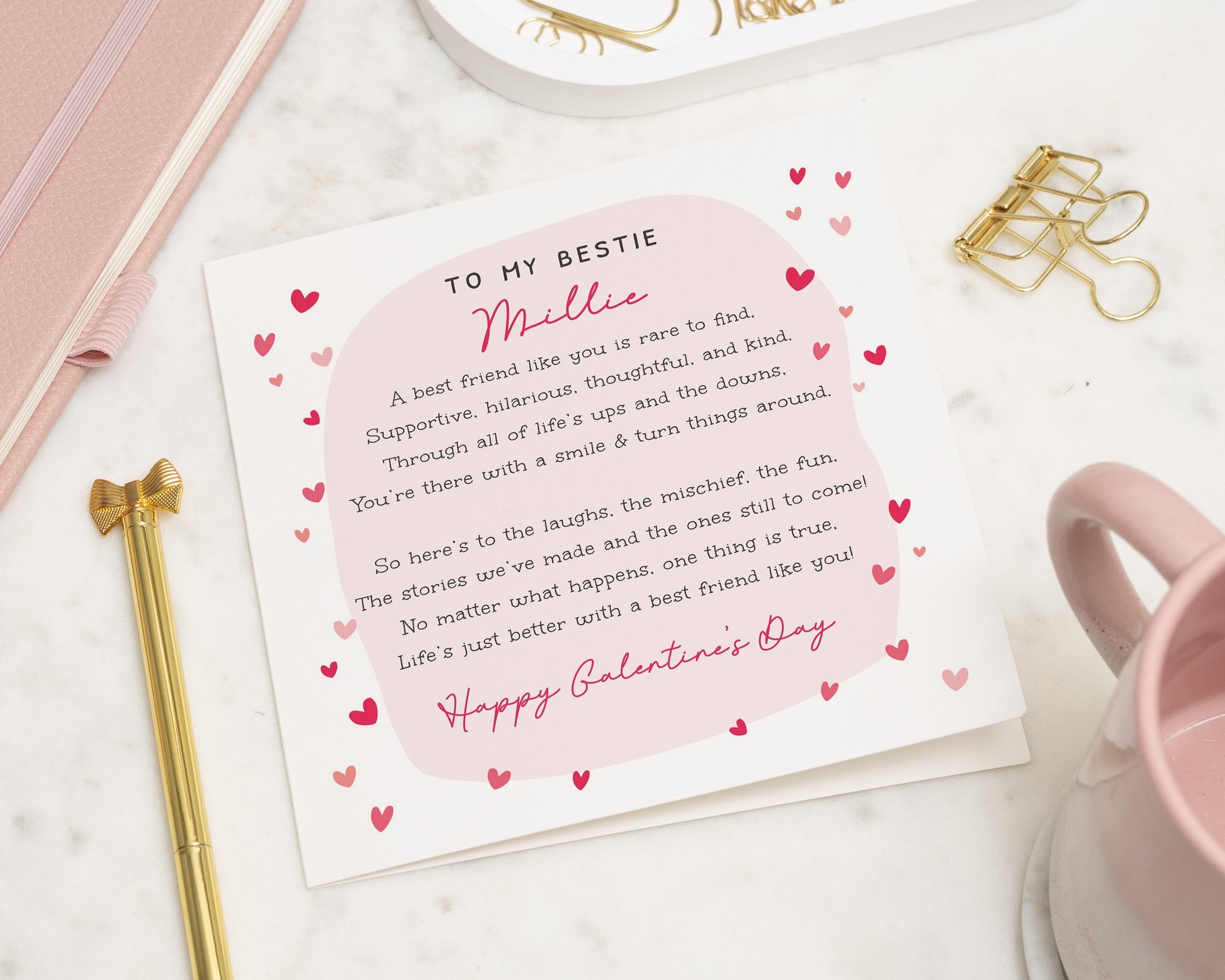 Galentines Day Card for Best Friend, Bestie Galentines Card, Funny Valentines Card for Friend, Personalised Galentines Card