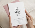 Minimalist Wedding Invitations, Blush Pink Wedding Invites, Elegant Typography Wedding Stationery, Personalised Invitation Suite