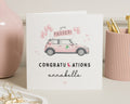 Driving Test Card, Passed Card, Personalised Congratulations Card, Cute Card for Her, Car Card for Girl
