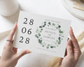 Personalised Save the Date Card, Wedding Save the Date Card, Greenery Save the Date, Simple Save the Date, Custom Save the Date Card