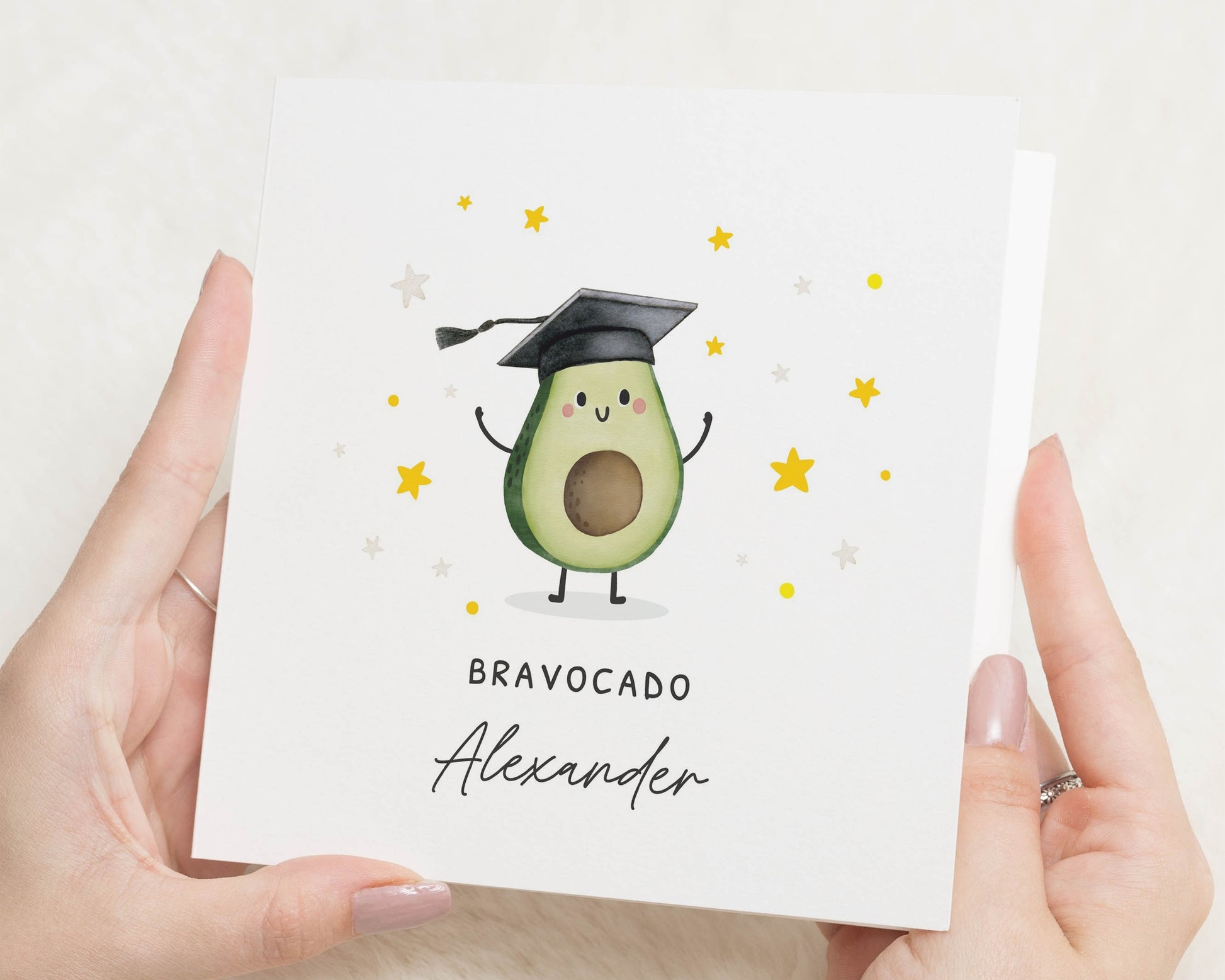Graduation Card, Personalised Graduation Card, Congratulations Card, Exam Card, Well Done Card, Funny Avocado Card, Pun Card, Graduate Card