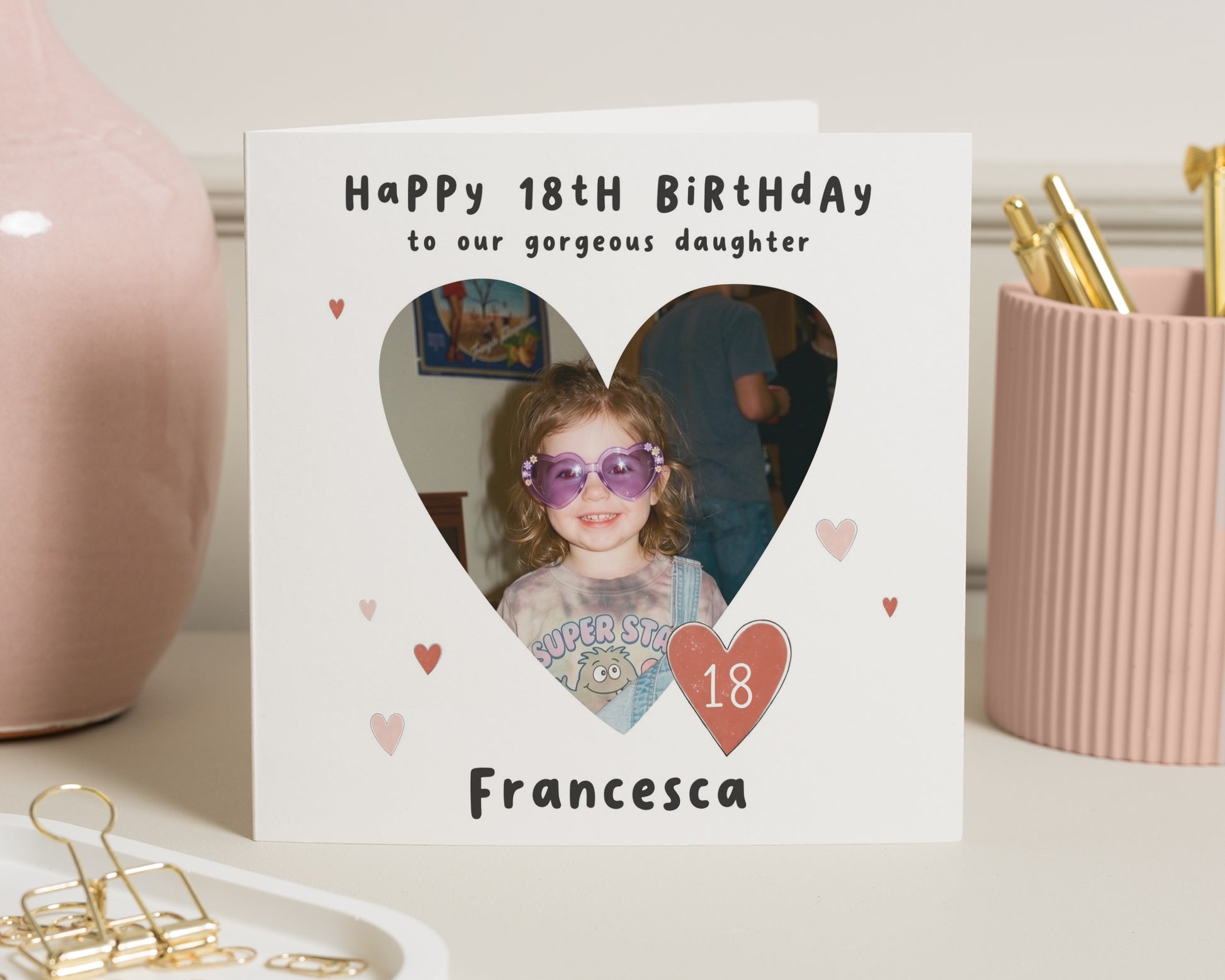 18th Birthday Card for Daughter, Personalised Photo Birthday Card, Daughter 18th Birthday Card, Birthday Card for Her, 18th Birthday Cards