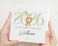 1st Birthday Card, First Birthday Card, Personalised Birthday Card, 1st Birthday Card for Boy, Girl First Birthday Card, Lion Birthday Card