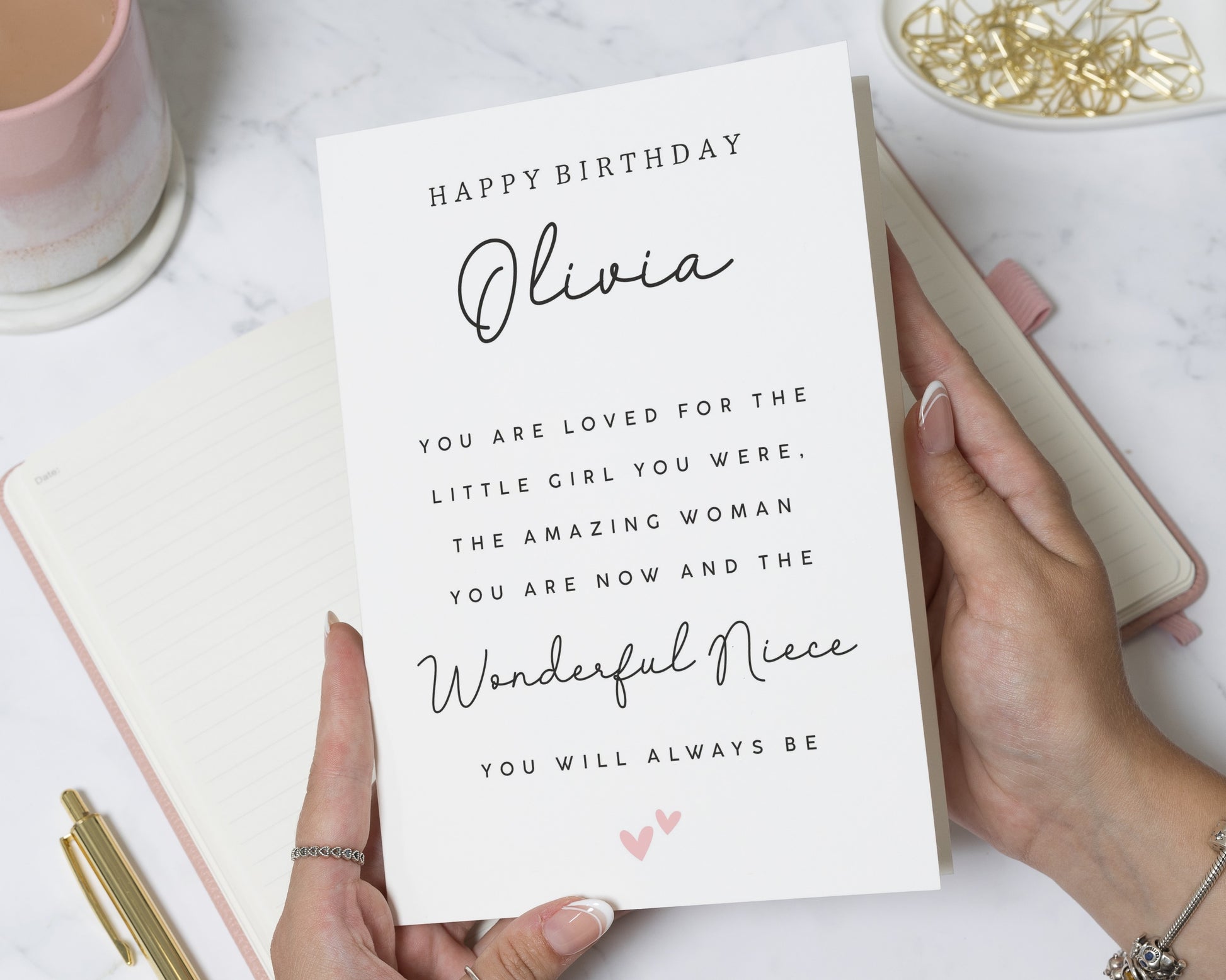 Niece Birthday Card, Personalised Niece Birthday Card, Birthday Card for Niece, Birthday Card for Her, Poem Birthday Card