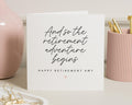Retirement Card, Personalised Retirement Card, Retirement Card for Her, Retirement Card for Friend, Happy Retirement Card