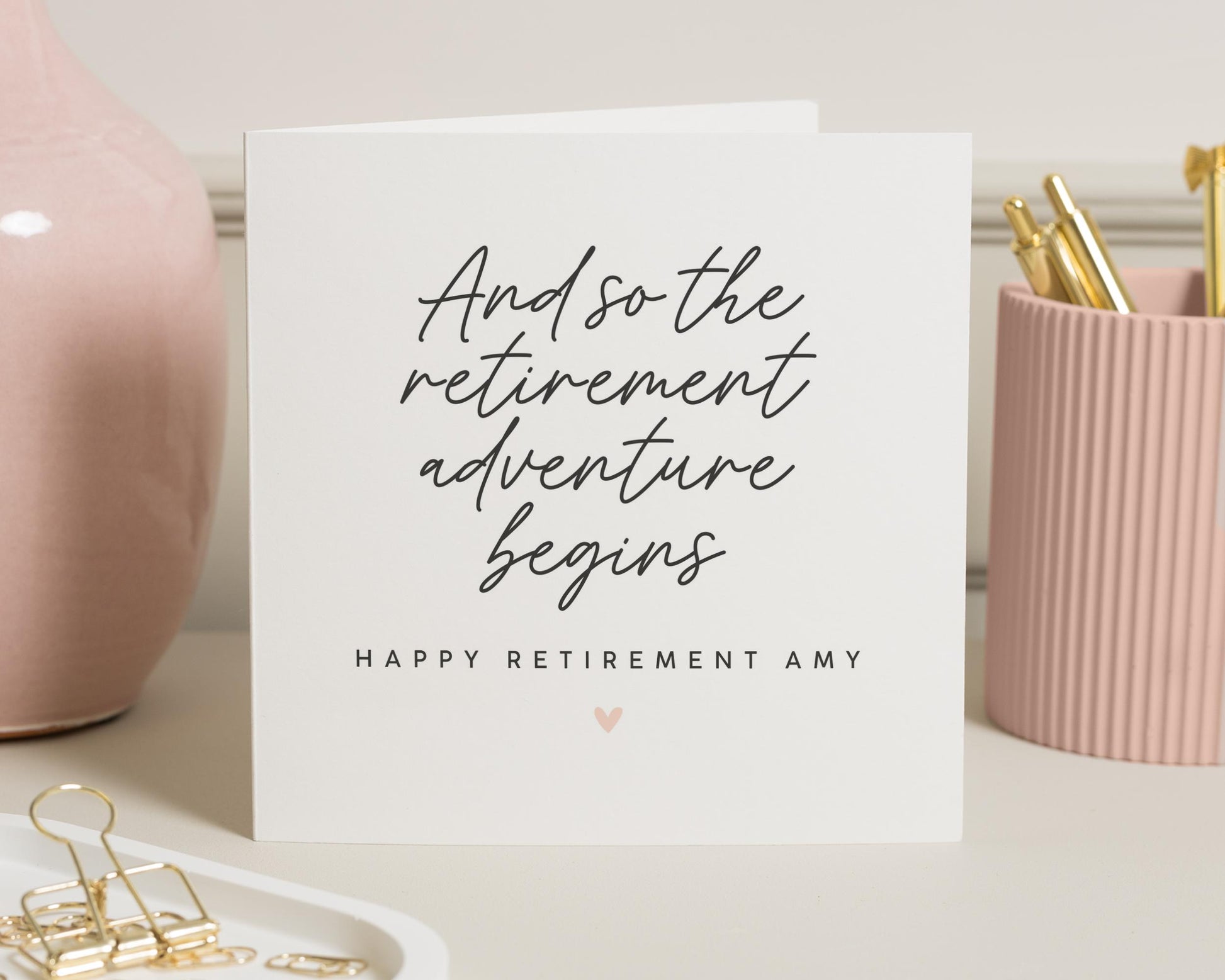 Retirement Card, Personalised Retirement Card, Retirement Card for Her, Retirement Card for Friend, Happy Retirement Card