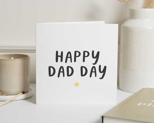 Happy Dad Day Card, Fathers Day Card, Card for Dad, Fathers Day Gift, Simple Fathers Day Card, Card for Him, Card from Kids