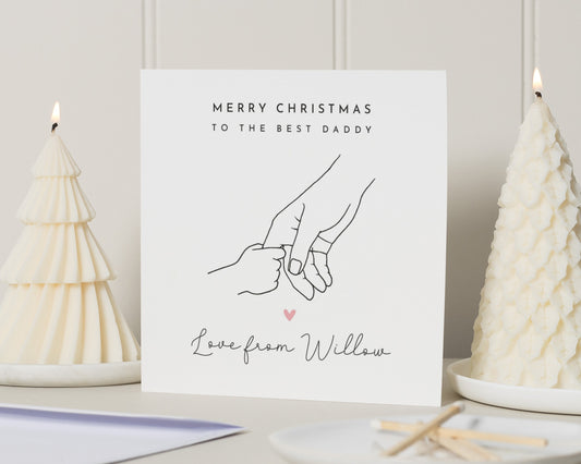 Christmas Card for Daddy, Personalised Christmas Card from Baby, Dad Christmas Card, First Christmas Card for Dad, Cute Daddy Card