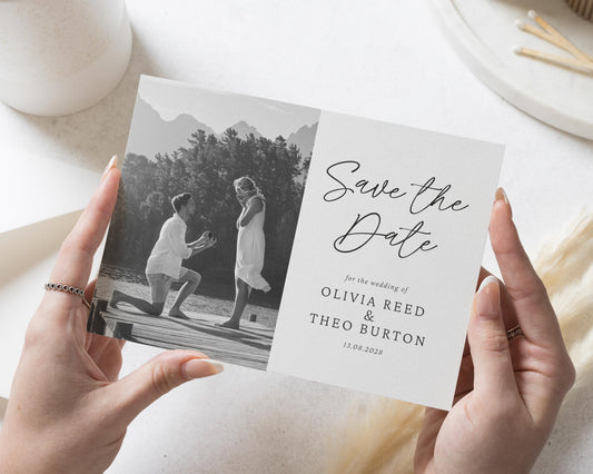 Personalised Save the Date Card, Photo Save the Date Card, Wedding Save the Date, Custom Save the Date, Simple Save the Date Card