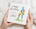 Birthday Card for Boy, Personalised Football Birthday Card, Birthday Card for Son, Custom Name Birthday Card, Football Card for Kids