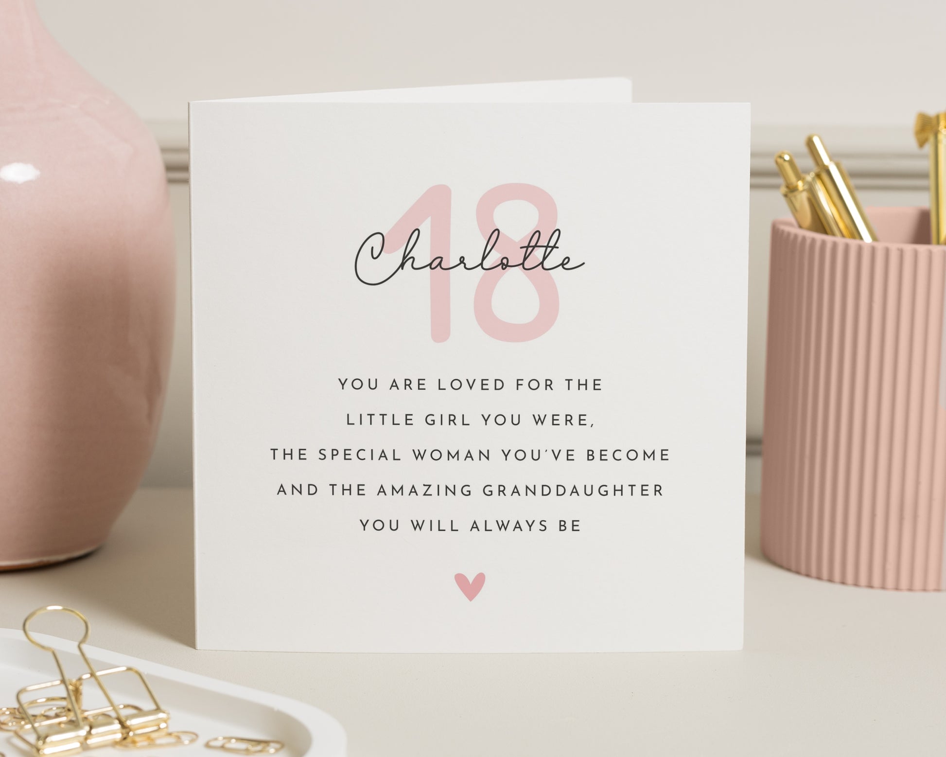18th Birthday Card for Granddaughter, Personalised Birthday Card for Her, 18th Birthday Cards, Granddaughter Birthday Card, Girl 18th Card
