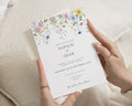 Wildflower Wedding Invitations, Floral Wedding Invite, Watercolour Garden Wedding Stationery, Personalised Invitation Suite