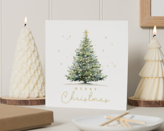Christmas Card, Merry Christmas Card, Christmas Card for Her, Christmas Card for Him, Tree Christmas Card, Simple Christmas Card