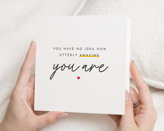 Thinking Of You Card, Encouragement Card, Card For Friend, You Are Amazing Card, Support Card, Card For Her, Simple Greeting Card