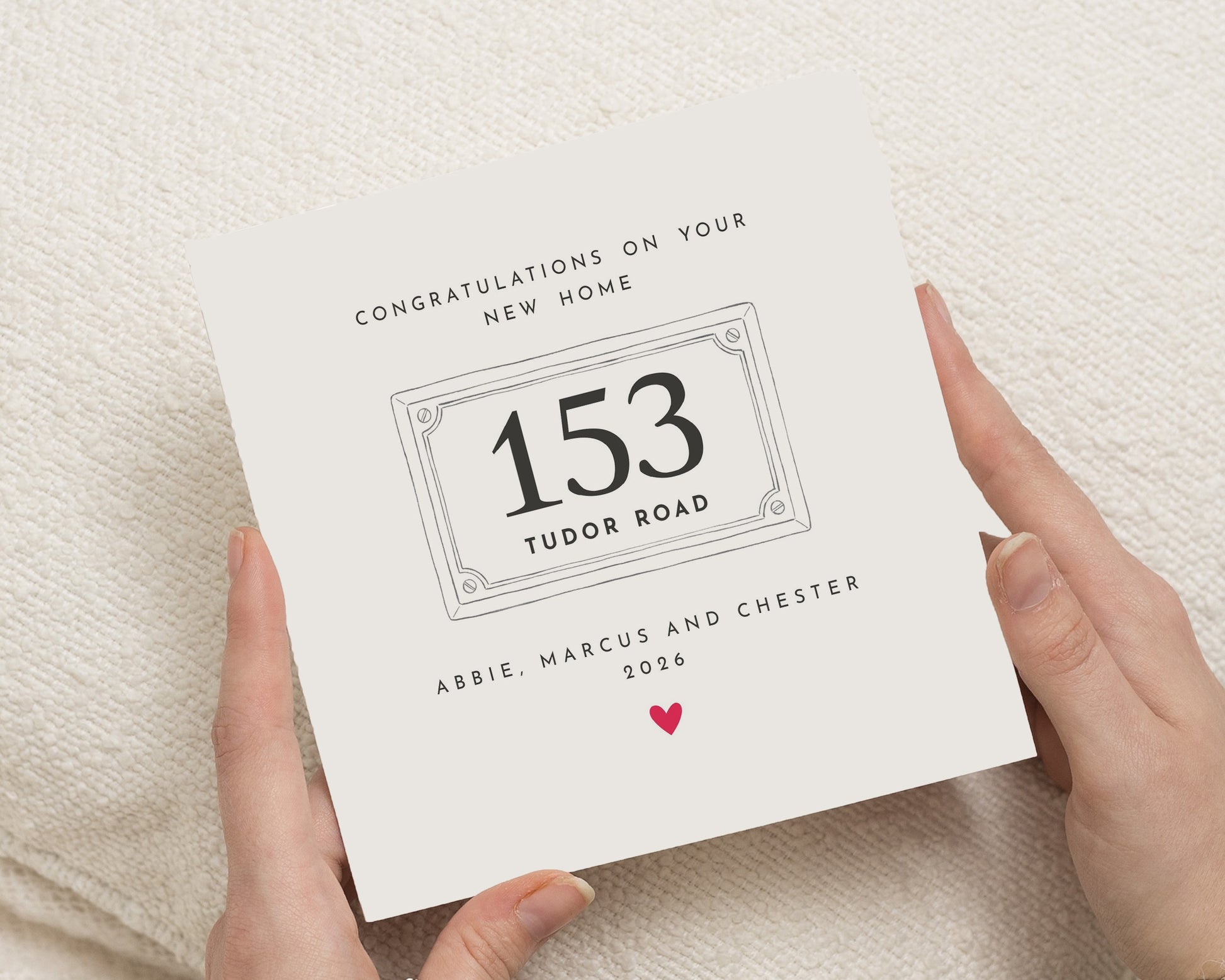 New Home Card, Personalised New Home Card, Housewarming Card, Address Card, Custom Congratulations Card, New Address Card, Moving Card