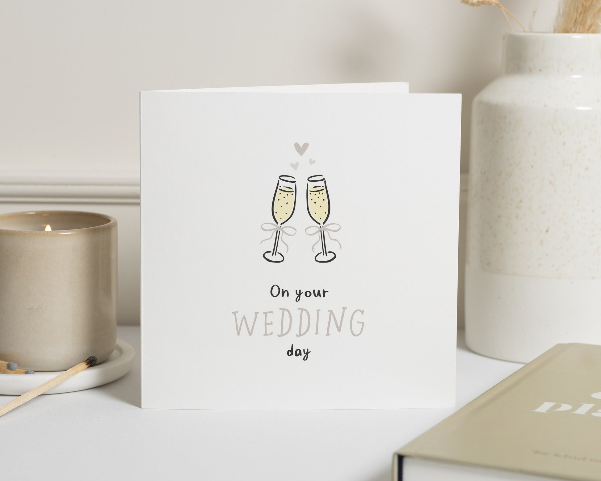 Wedding Card, On Your Wedding Day Card, Wedding Card for Couple, Champagne Wedding Card, Simple Wedding Card, Cute Wedding Card