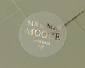Personalised Wedding Envelope Seal, Mr And Mrs Wedding Sticker, Custom Name Wedding Label, Gold Foil Wedding Sticker